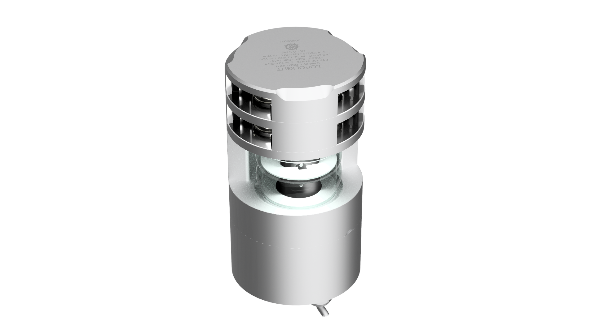 5nm Masthead, Dbl + 2nm 360° White, Dbl, silver